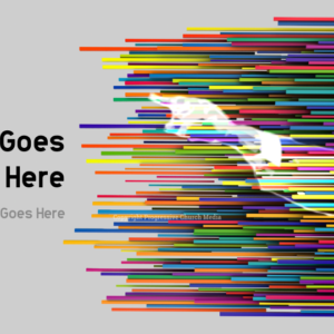 MLK 2019 PowerPoint. PowerPoint template featuring an image of Dr. King against a colorful striped background