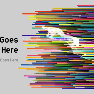 MLK 2019 PowerPoint. PowerPoint template featuring an image of Dr. King against a colorful striped background