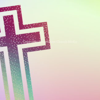 Easter Sunday 2019 Graphics - image features colorful, stylized cross