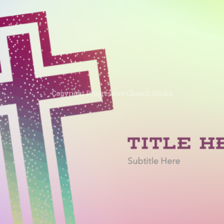 Easter Sunday 2019 PowerPoint - slide template features colorful, stylized cross