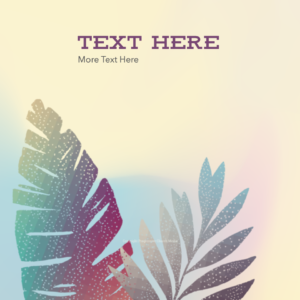 Palm Sunday 2019 Social Media - Instagram template features colorful, stylized palm fronds