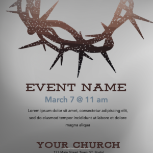 Good Friday 2019 Flyer - poster template features stylized crown of thorns