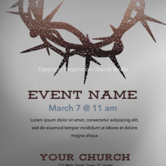 Good Friday 2019 Flyer - poster template features stylized crown of thorns