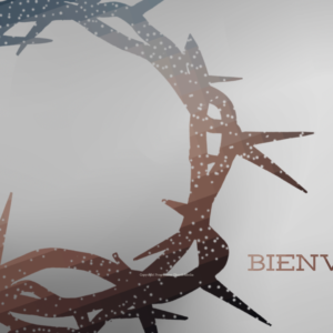 Good Friday 2019 Video - stylized crown of thorns with the word "Bienvenido"