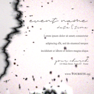 Ash Wednesday Scorched Paper Flyer - poster template features scorched paper and ashes