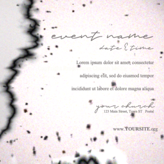 Ash Wednesday Scorched Paper Flyer - poster template features scorched paper and ashes