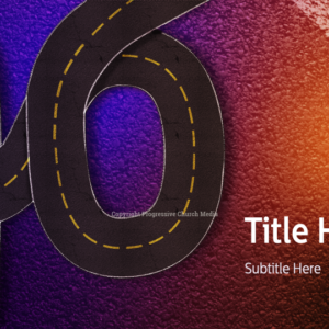 Lenten Voyage PowerPoint - the number 40 forms a highway to represent the 40 day journey of Lent