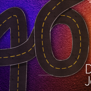 Lenten Voyage Video - the number 40 forms a highway to represent the 40 day journey of Lent