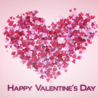 Valentine's Day Hearts Social Media - a group of small hearts form one large heart with the words "Happy Valentine's Day"