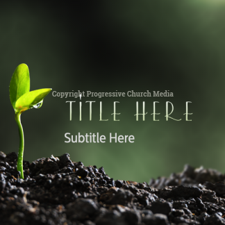 Growth PowerPoint - slide features a seedling peaking out of the soil