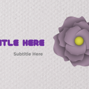 Celebrating Mom PowerPoint - slide features a bright purple flower to celebrate mothers everywhere