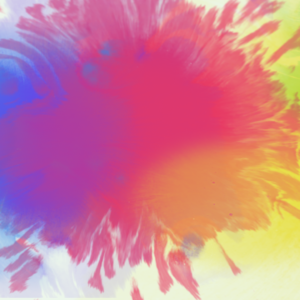 Affirming Welcoming Celebrating Graphics. Image features drops of ink in a rainbow of colors.