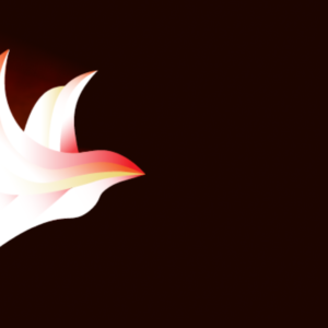 Pentecost Church Welcome Graphics. Image features a stylized dove with a trail of flames.