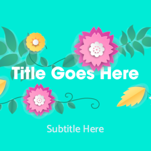Summer Flowers PowerPoint. Slide features a burst of summer flowers.