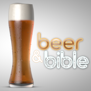 Beer & Bible Social Media. Social media templates feature a tall glass of beer with thick white foam.