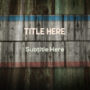 Country Welcome PowerPoint. Slide features old wooden barn wood with rays of light.