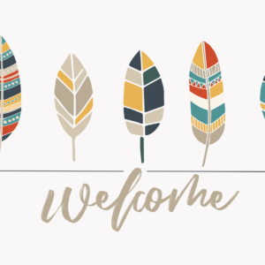 Rustic Fall Welcome Video. Stylized autumn leaves welcome everyone.