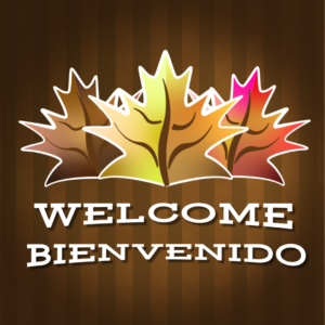 Thanksgiving Church Greeting Social Media. Colorful fall leaves with a holiday greeting. Formatted for use of Instagram, Facebook, Twitter and more.