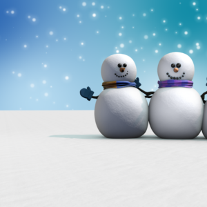 Snowman Trio Graphics. Three snowmen welcome everyone with smiles.