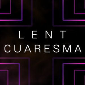 Lent 2020 Social Media. Social media video features pulsating purple lines that form a cross to celebrate Lent.