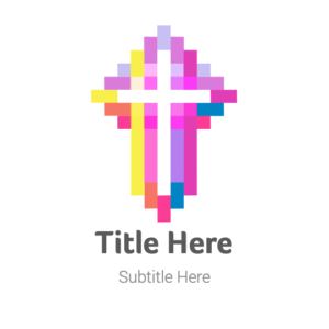 Colorful Cross PowerPoint. Slide features cross of many colors. Perfect for Lent, Easter and more.