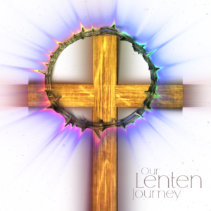 Cross With Thorns Social Media. Cross with a crown of thorns. Colorful images for Lent and Easter worship.