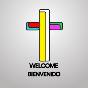 Mod Cross Social Media. Template features colorful cross features a groovy, mod design.