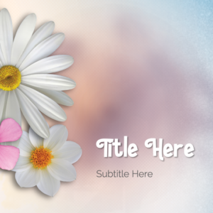Floral Festival PowerPoint. Slide features festive flowers welcome everyone.