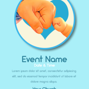 Fathers Day Fist Bump Flyer. Fun worship resources that celebrate dads with a fist bump between father and child.