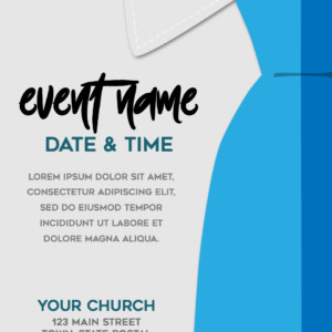 Fathers Day Necktie Flyer. Fun worship resources that celebrate dads of all kinds with a blue necktie.