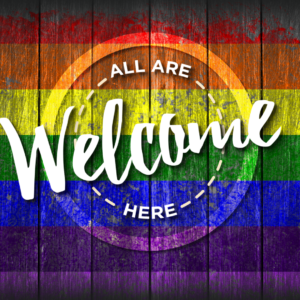 Rustic Pride Videos. Rainbow flag celebrates LGBT Pride against a rustic wood background.