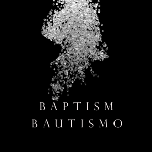 Baptism Splash Social Media. Sparkling bubbles of water float toward the surface.