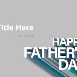 Fathers Day Long Shadow PowerPoint. Image celebrates fathers with the trendy 3D long shadow look.