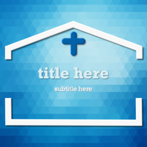 Welcome Home PowerPoint. "Welcome home" messages set against a blue mosaic background.