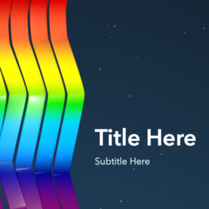 Pride Wave PowerPoint. Waves of rainbows welcome everyone.