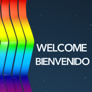 Pride Wave Social Media. Waves of rainbows welcome everyone.