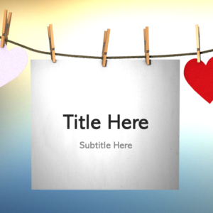 Fathers Day Clothes Pins PowerPoint. Letters hanging with clothes pins on a clothes line spell out our love for fathers.