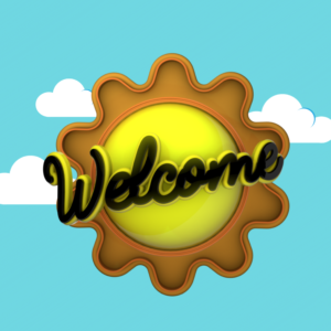 Sunshine Worship Greeting Social Media. Welcome everyone to worship with this set of resources full of blue skies and sunshine.