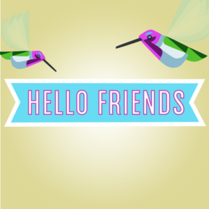 Hummingbirds Social Media. A pair of hummingbirds welcome everyone to worship