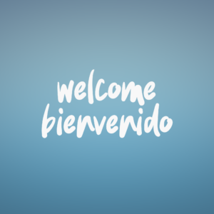 Windy Church Welcome Social Media. Wispy clouds swirl across the screen.