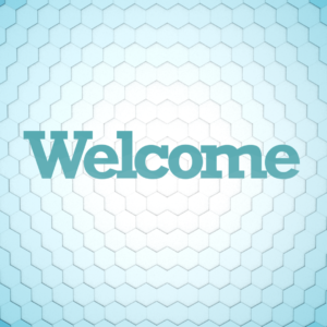 Extraordinary Videos. Geometric shapes in shades of green and blue welcome everyone.