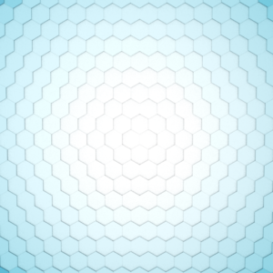 Extraordinary Graphics. Geometric shapes in shades of green and blue welcome everyone.