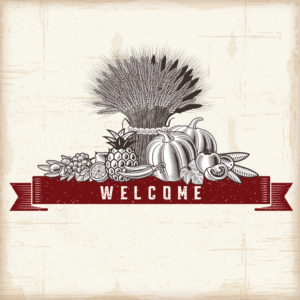 Vintage Harvest Social Media. The bounty of harvest with a vintage look and feel.