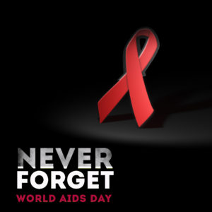 World AIDS Day Social Media. Image features a red ribbon to mark World AIDS Day.