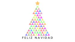 Christmas Tree Triangles Videos. Image features a colorful Christmas tree formed by many triangles.