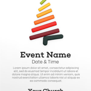 Christmas Tree Blocks Flyer. Christmas tree is formed by colorful toy blocks.