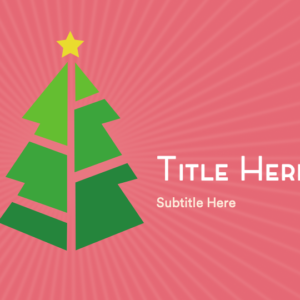 Christmas Tree Frames PowerPoint. Christmas tree is formed out of green geometric shapes.