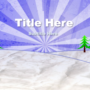 Celebrate Winter PowerPoint. Slide features a winter scene in a forest with snow.