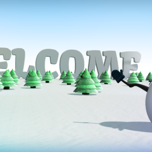 Snowman Video. Friendly snowman welcomes everyone.
