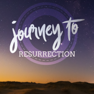 Journey To Resurrection Videos. A purple night sky in a barren desert - an image of Lent.